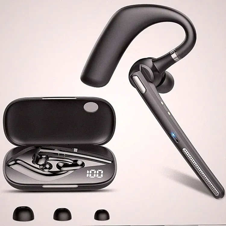 Bluetooth Kopfhörer mit Geräuschunterdrückung, schwarz, für Büro Sport
