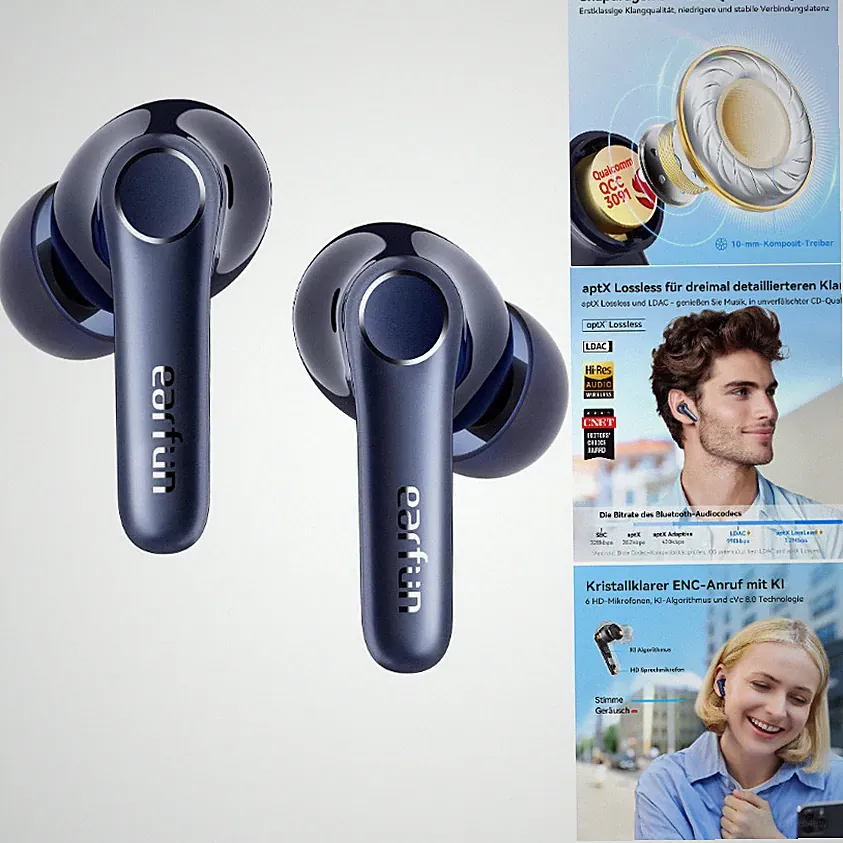 Bluetooth Kopfhörer mit Hybrid Geräuschunterdrückung