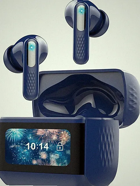 Bluetooth Kopfhörer mit Smart-Touchscreen Kabelloses Aufladen, USB-C Charging...