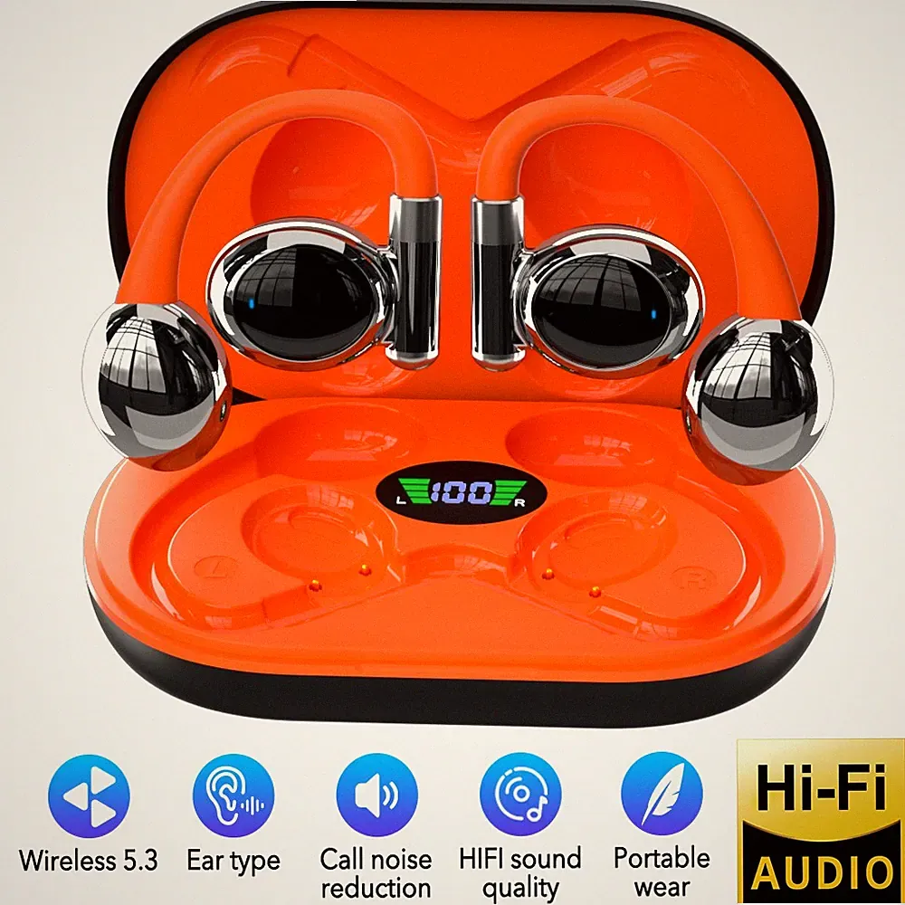Bluetooth Kopfhörer open Ear Ohrbügel Kabellos TWS Sportkopfhörer mit Mikrofon