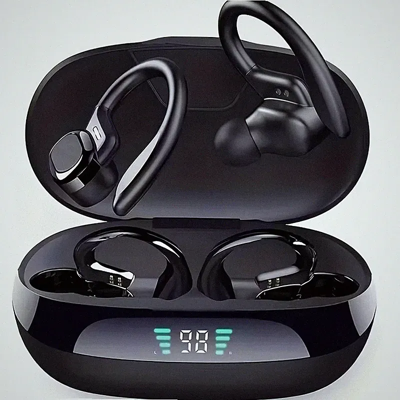 Bluetooth Kopfhörer, Open-Ear Ohrhörer mit Ohrbügel Sportkopfhörer mit Mikrofon