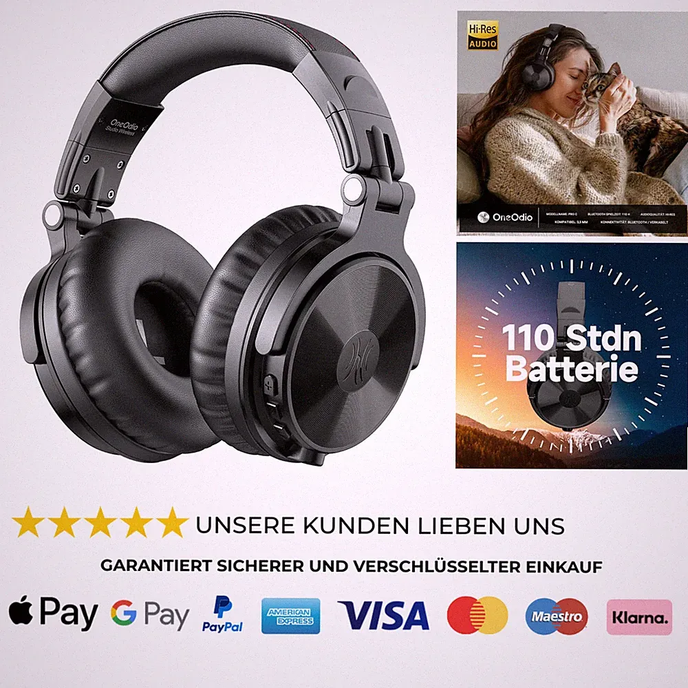 Bluetooth Kopfhörer Over Ear 100 Std & BT 5.2 Kopfhörer Kabellos Bluetooth