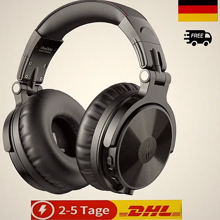 Bluetooth Kopfhörer Over Ear 50mm Treiber 110 Std Akku Faltbar Schwarz