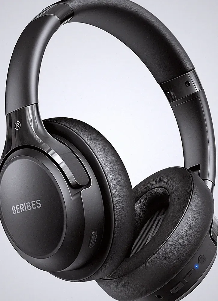 Bluetooth Kopfhörer Over Ear 65 Std HiFi Stereo 6 EQ Modus Faltbar Schwarz