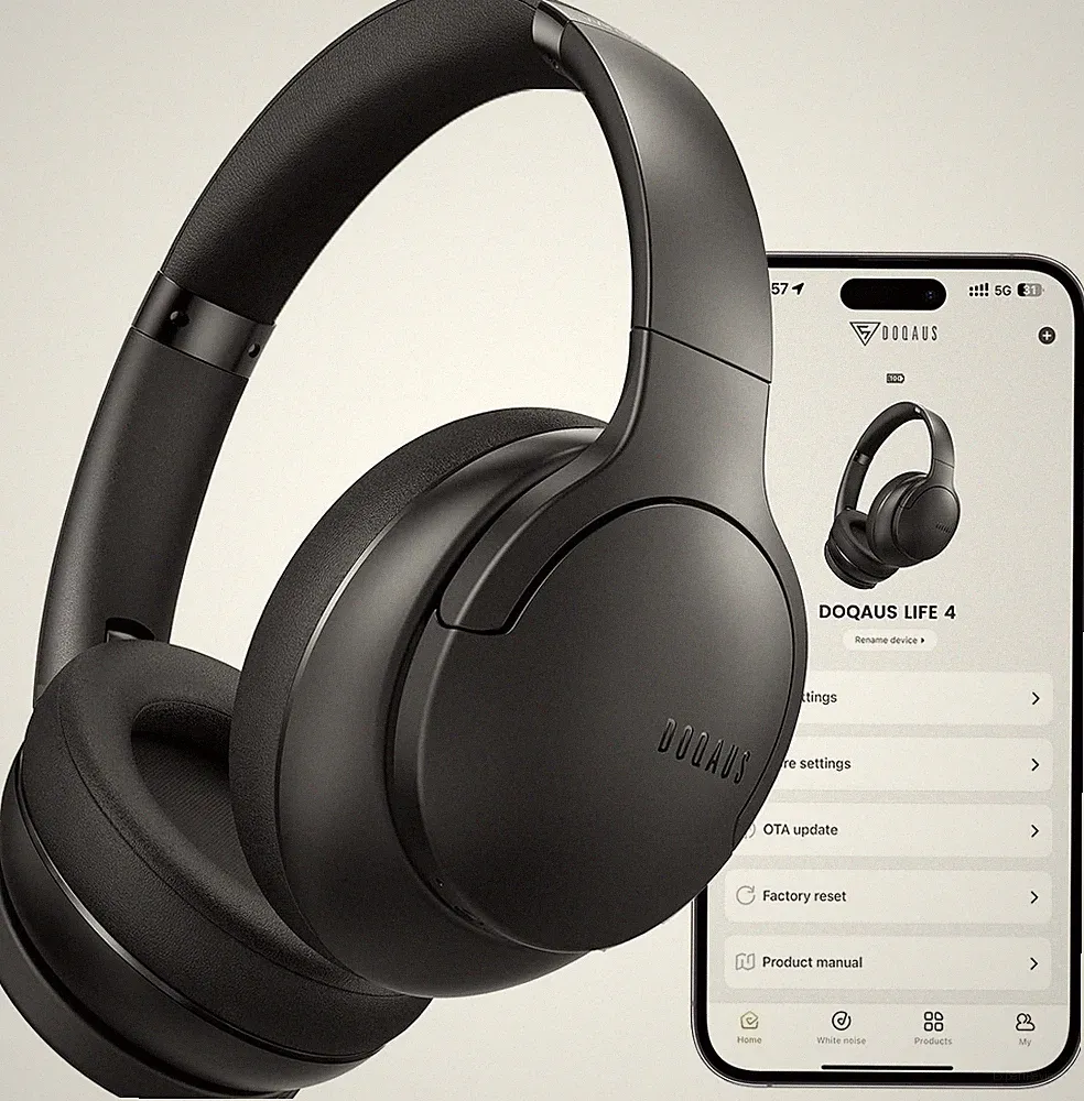 Bluetooth Kopfhörer Over Ear 90 Std Akkulaufzeit EQ App Steuerung