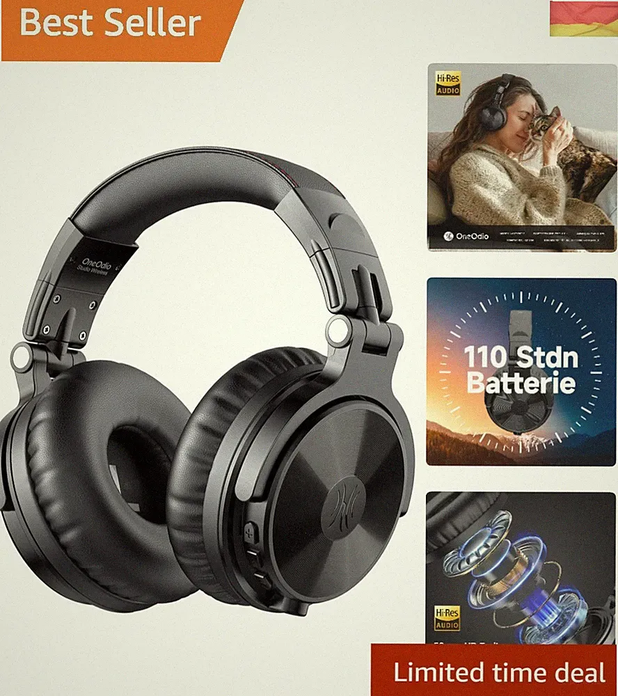 Bluetooth Kopfhörer Over Ear [Bis zu 110 Std & BT 5.2] Kopfhörer Kabellos Blu...