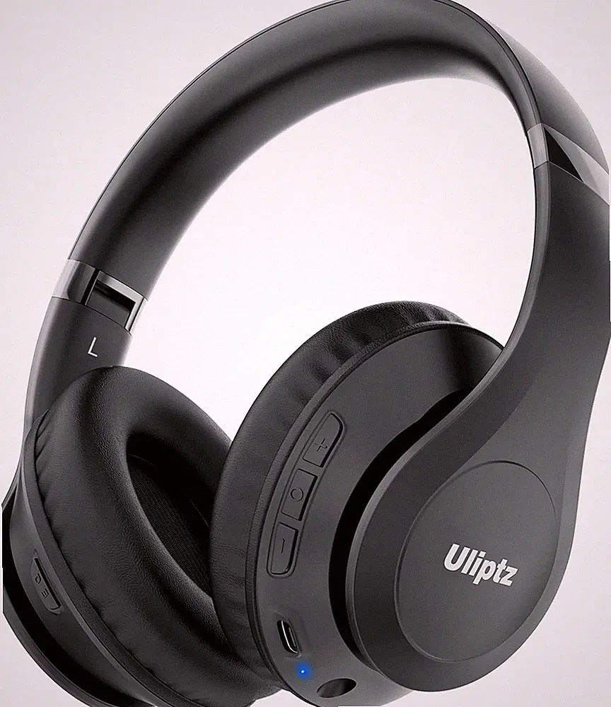 Bluetooth Kopfhörer Over Ear für Musik Büro, 65 Stunden Spielzeit, schwarz, 6