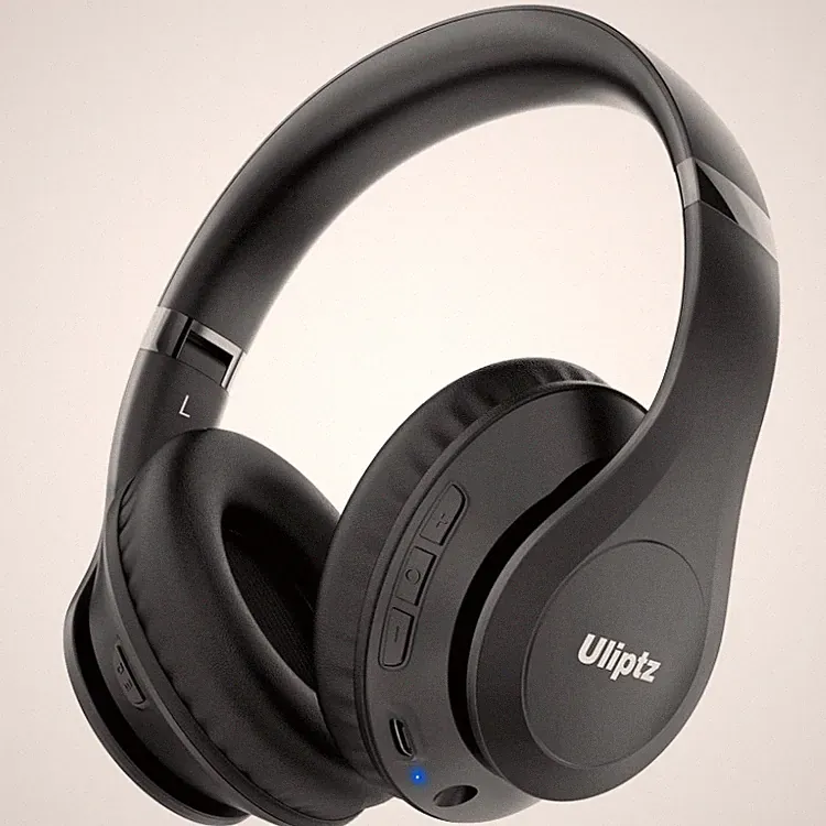 Bluetooth Kopfhörer Over Ear, Kabellos, 65 Stunden Spielzeit, Schwarz, Bluetooth