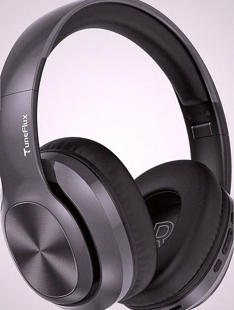 Bluetooth Kopfhörer Over Ear Kabellos 80 Std Akkulaufzeit HiFi-Stereo Metallic