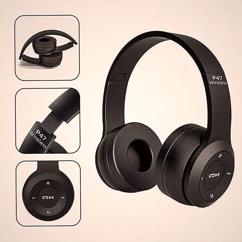 Bluetooth Kopfhörer Over Ear Kabellos HiFi Stereo Wireless Headset Bass Ohrhörer