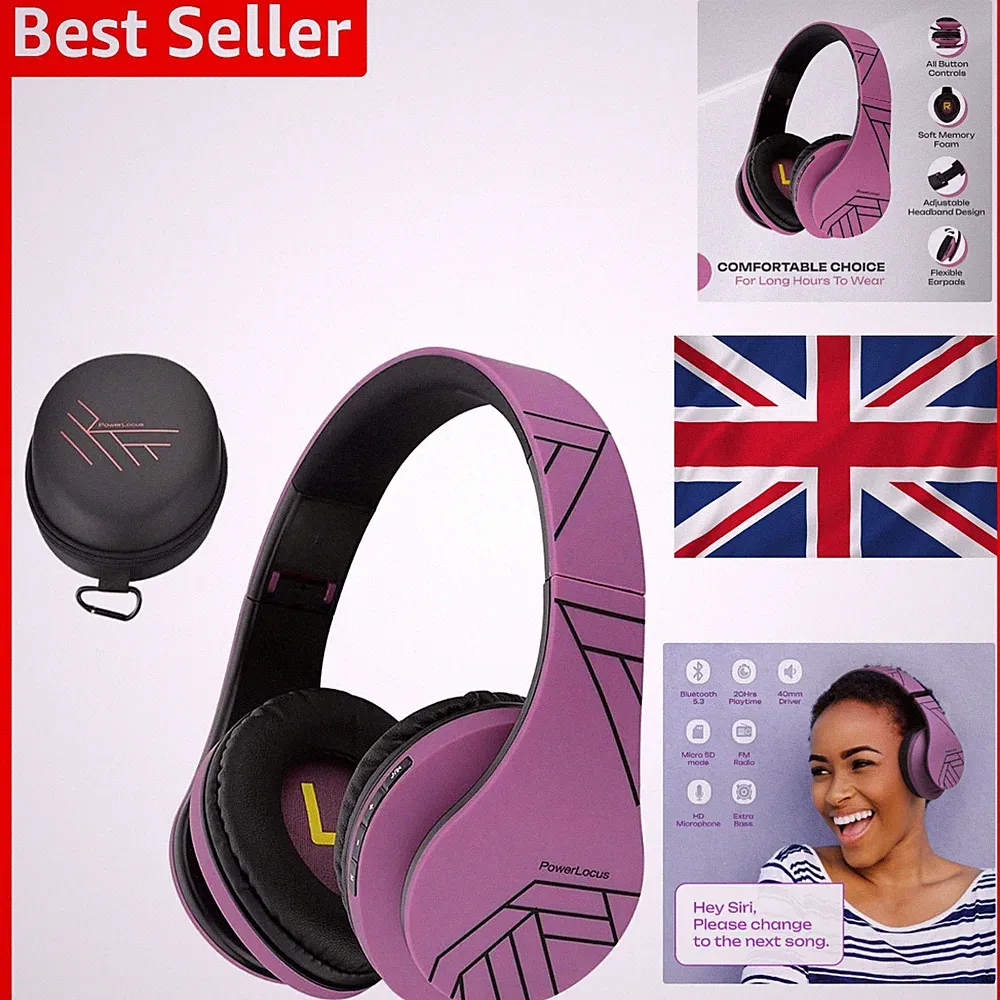 Bluetooth Kopfhörer Over-Ear Kabellos Stereo Faltbares Mikrofon für iPhone/...