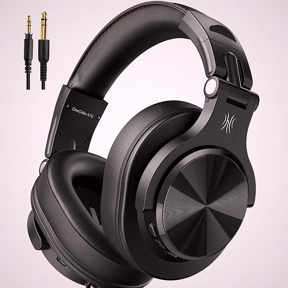 Bluetooth Kopfhörer Over Ear Schwarz 72 Std Spielzeit 40mm Treiber für DJ, HiFi
