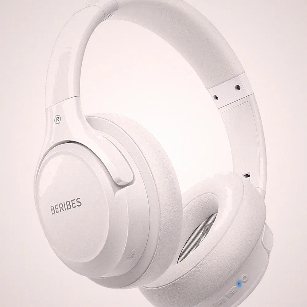 Bluetooth Kopfhörer Over Ear Weiß 65 Std Akkulaufzeit 6 EQ-Modi kabellos