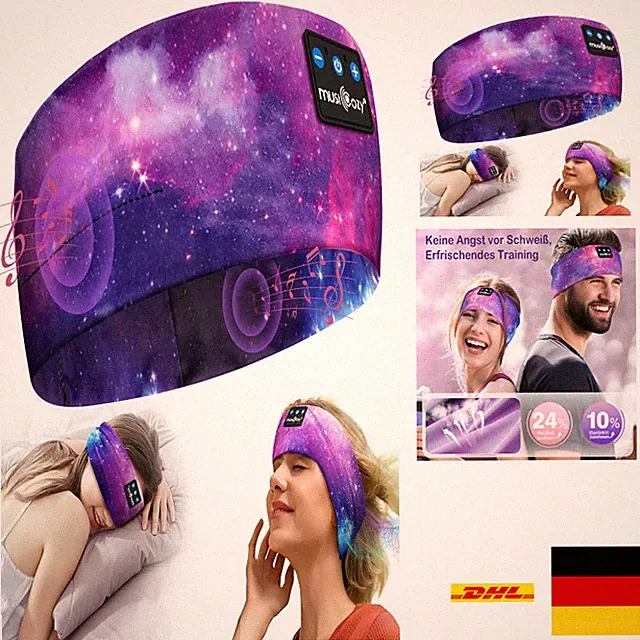 Bluetooth Kopfhörer Schlaf Stirnband 16 Stunden Akku für Musik und Entspannung