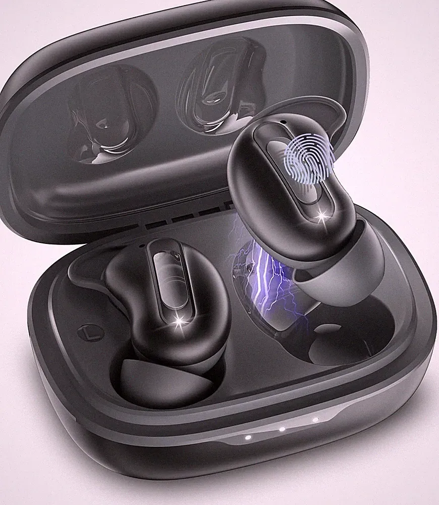Bluetooth Kopfhörer Schlafmodus ANC 4 Mikrofone 48h Schwarz