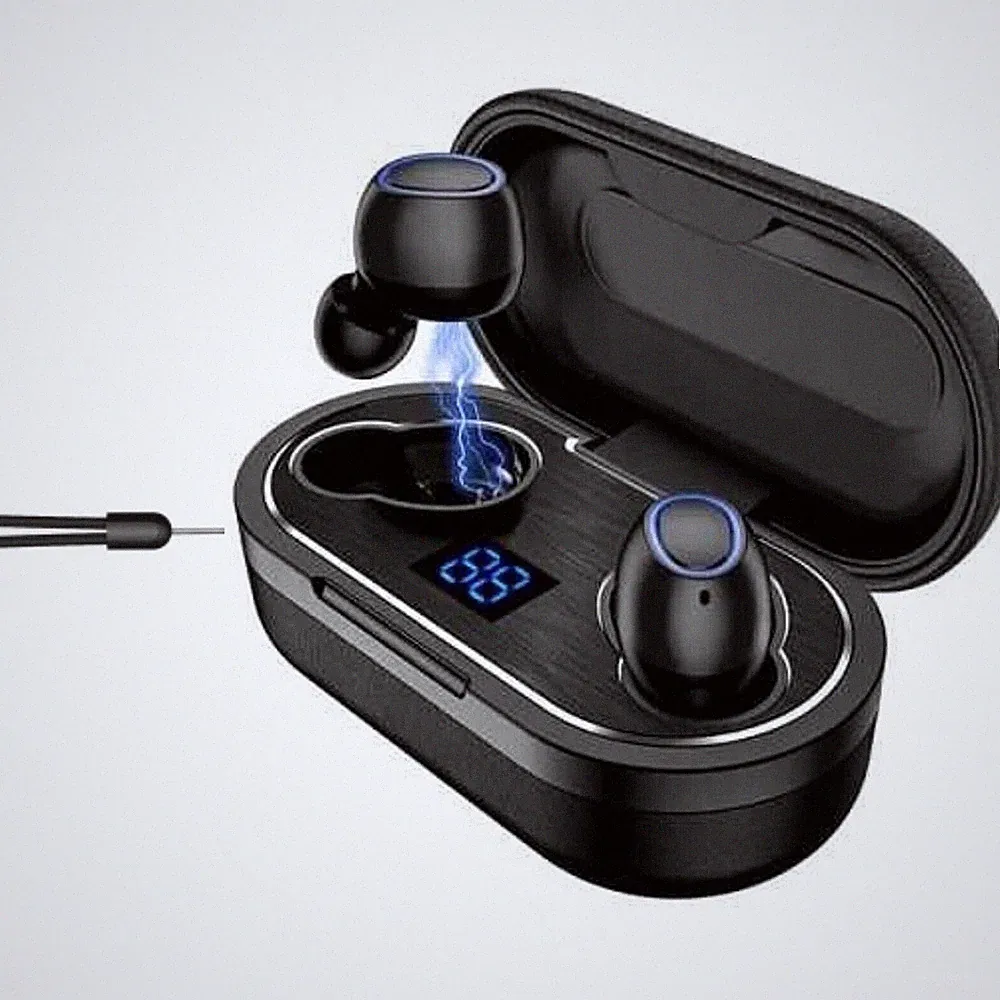 Bluetooth Kopfhörer Schwarz in-Ear Touch Headset Ohrhörer Kabellos Wireless True