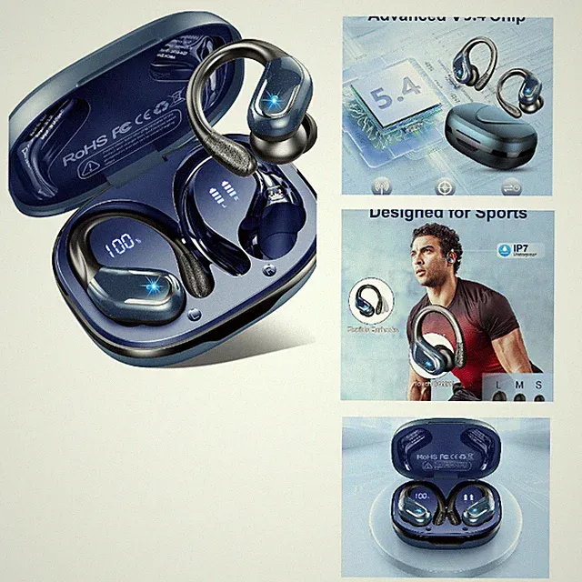Bluetooth Kopfhörer Sport, 75Std Kabellos mit Anrufgeräuschunterdrückung, IP-X8