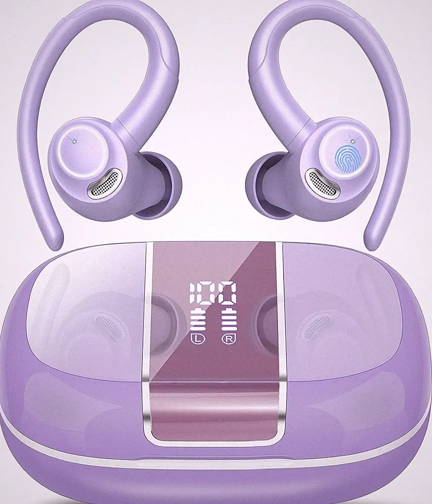 Bluetooth Kopfhörer Sport In Ear Kabellos 5.3 Hi-Fi Stereo 48Std IPX7 Lila