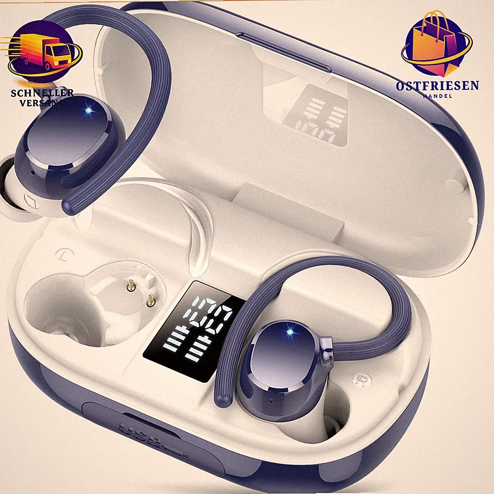 Bluetooth Kopfhörer Sport Kabellos 128Std IPX7 Wasserdicht HiFi Stereo mit Mic