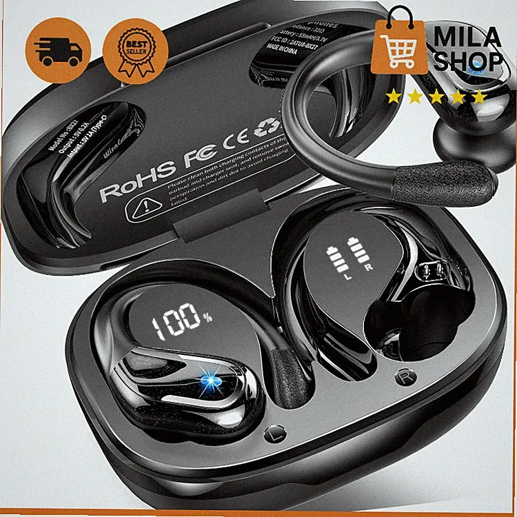 Bluetooth Kopfhoerer Sport kabellos 75 Std Bluetooth 5.4 In Ear Ohrhoerer
