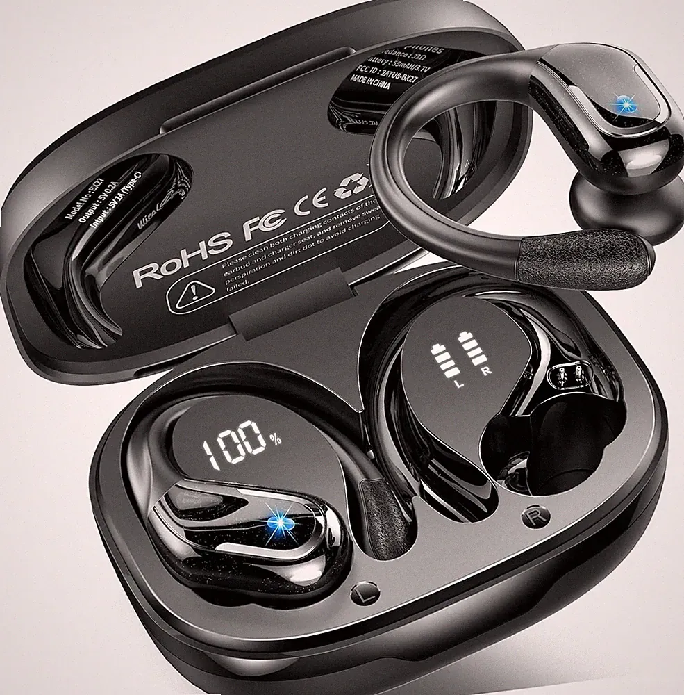 Bluetooth Kopfhörer Sport Kabellos 75Std Laufzeit Bluetooth 5.4 für Fitness