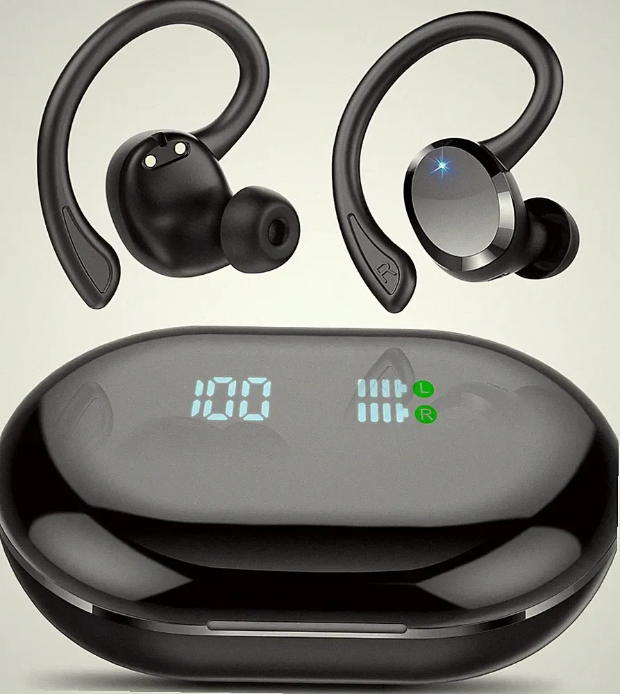 Bluetooth Kopfhörer Sport Kabellos Bluetooth 5.4 ENC Hi-Fi Wireless IP7 LED