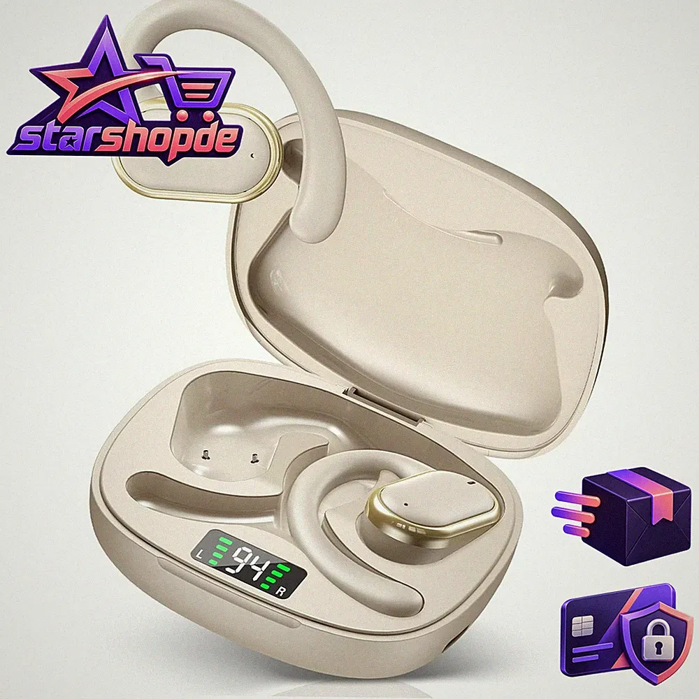 Bluetooth Kopfhörer Sport Kabellos In Ear Noise Cancelling Ultraleicht mit LED