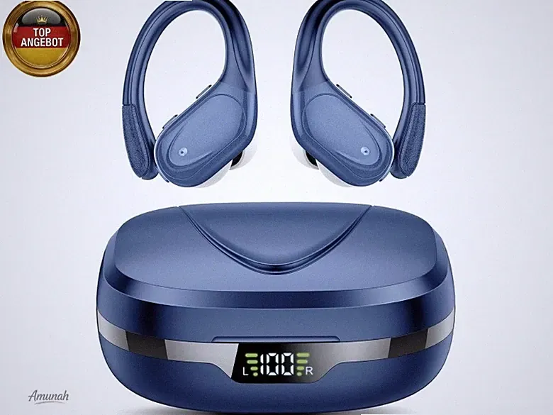 Bluetooth Kopfhörer Sport, Kopfhörer Kabellos Bluetooth 5.3, 60 Std Kabellose K