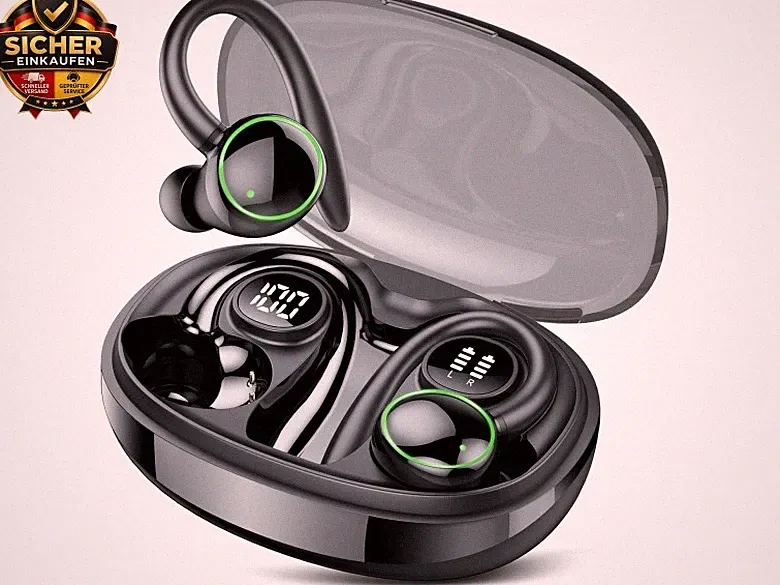 Bluetooth kopfhörer sport, Kopfhörer Kabellos Bluetooth 5.3 mit 4 Mic, In Ear K