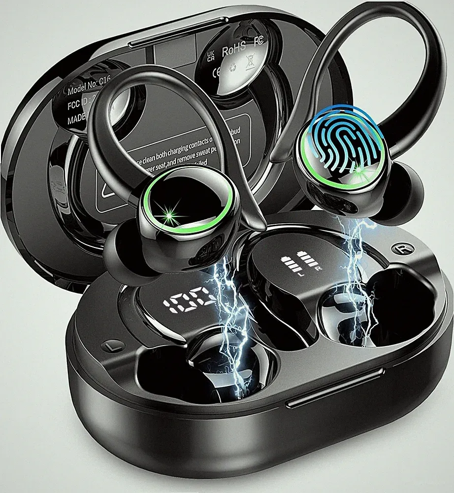 Bluetooth Kopfhörer Sport, Kopfhörer Kabellos Bluetooth 5.4 mit ENC Noise C