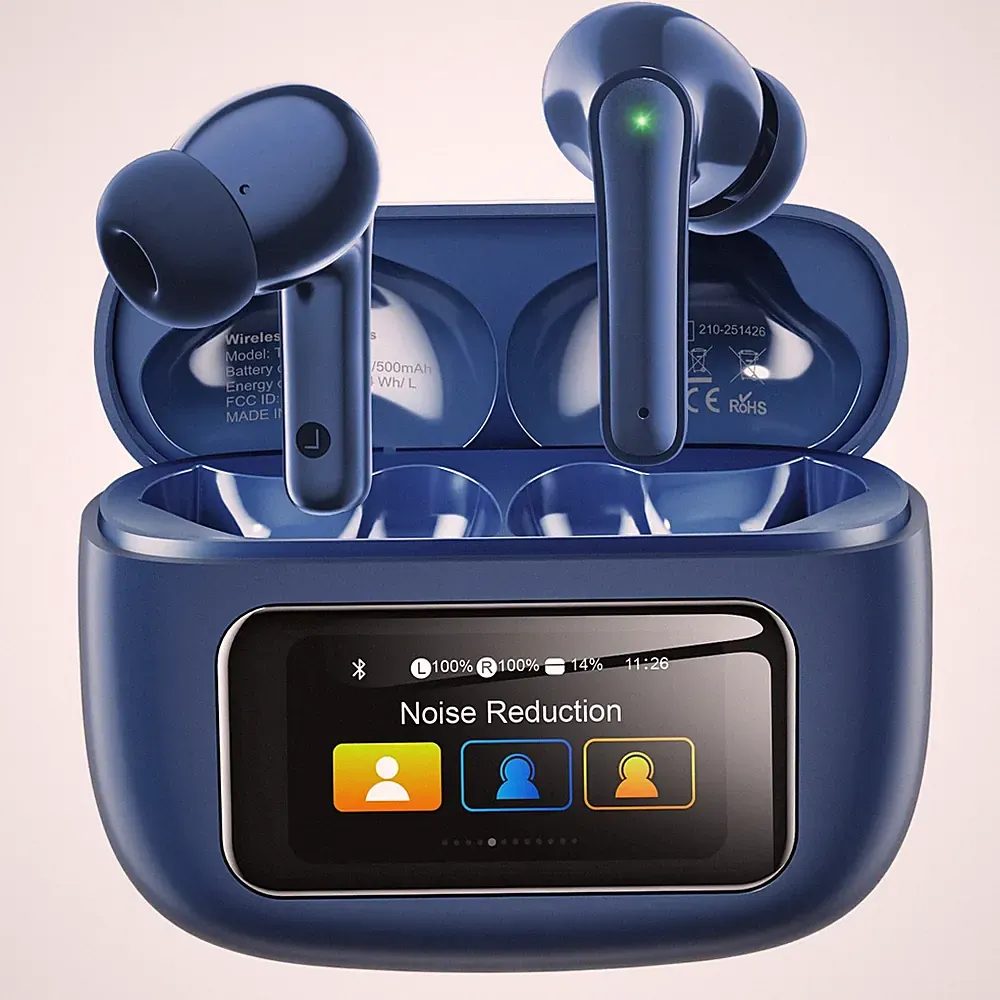 Bluetooth Kopfhörer T24 In Ear mit Touchscreen Display, 48 Std. Spielzeit, ANC