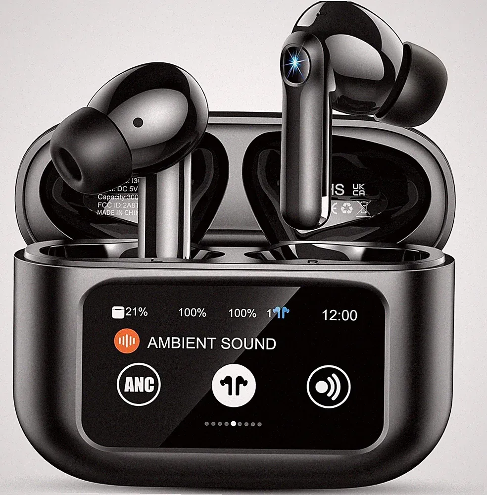 Bluetooth Kopfhörer, Touchscreen Bluetooth 5.4 Kopfhörer Kabellos mit ANC+ENC N