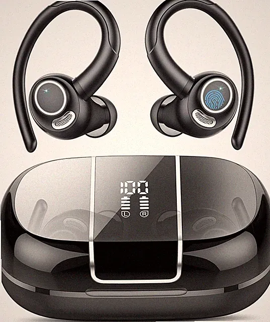Bluetooth Kopfhörer V90 Kabellos Sport in Ear mit 48h Akkulaufzeit Schwarz