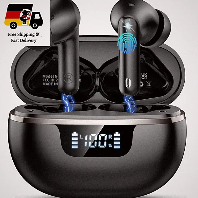 Bluetooth Kopfhörer W90 In Ear mit ENC Rauschunterdrückung, 50 Std Spielzeit