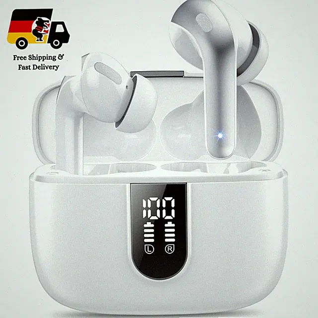 Bluetooth Kopfhörer X08-Classic White, Kabellos In-Ear mit 50H Spielzeit