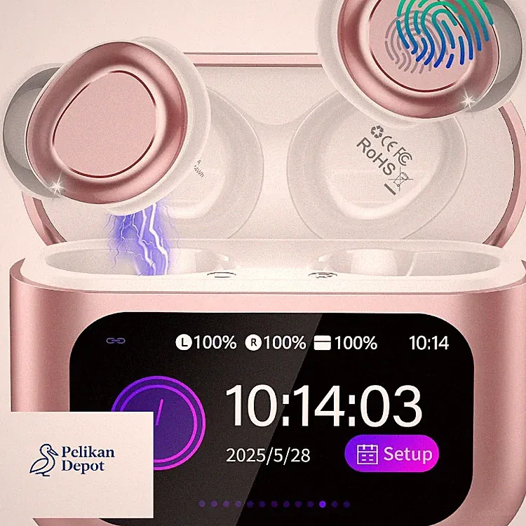 Bluetooth Kopfhörer ZYHKON 5.4 In Ear Touchscreen 48h La