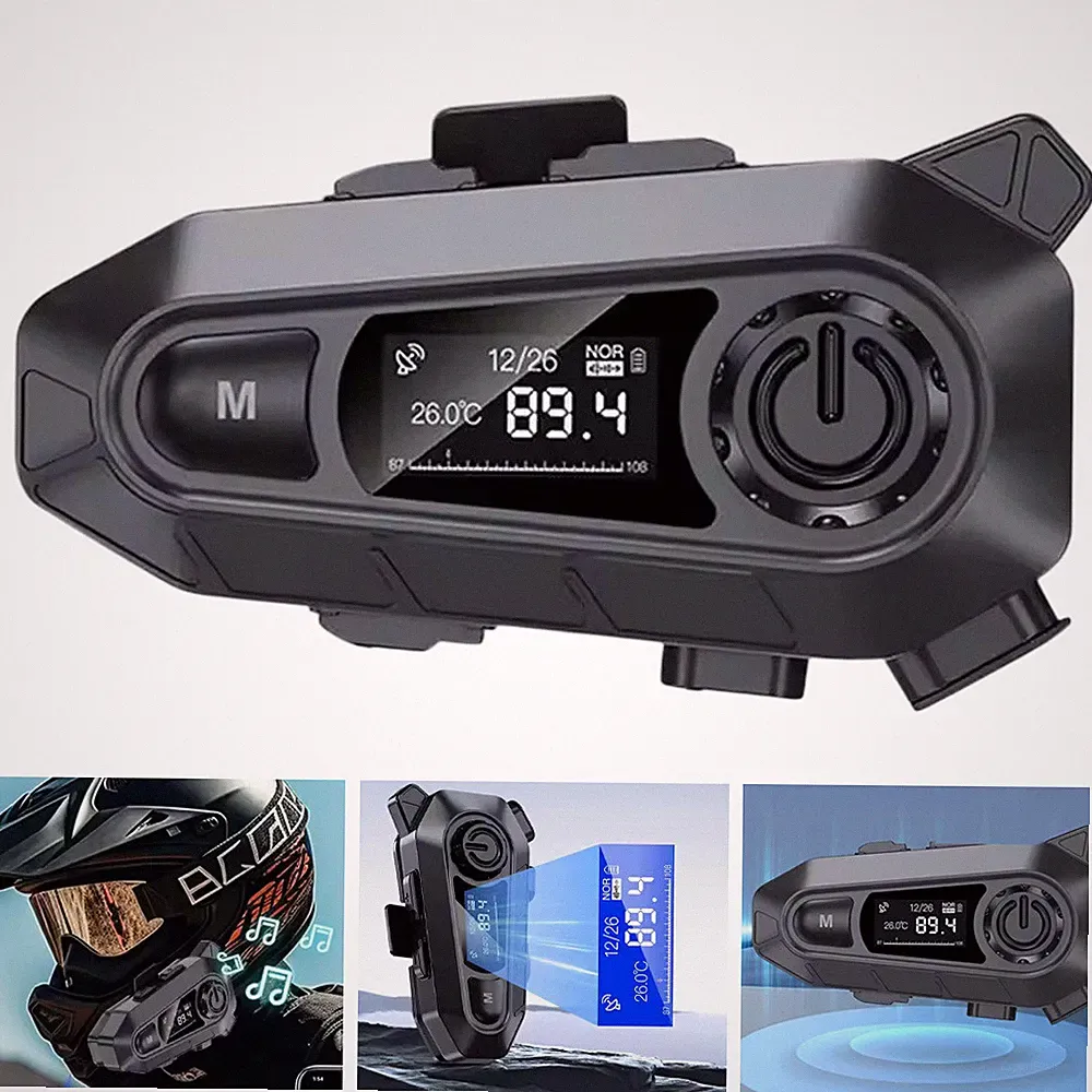 Bluetooth Motorrad Helm Headset FM Motorradhelm Kopfhörer Geräuschunterdrückung
