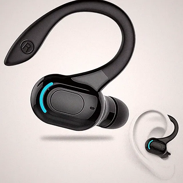 Bluetooth Ohrhörer In-Ear Mono Headset 20 Stunden Akku USB Ladegerät drehbar