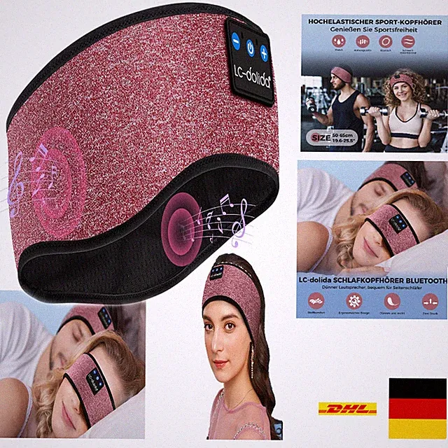 Bluetooth Schlafkopfhörer HD Stereo mit Lautsprechern für Musik und Schlaf