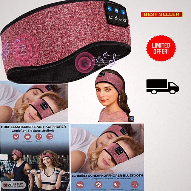 Bluetooth Schlafkopfhörer LC-dolida HD Stereo Lautsprecher