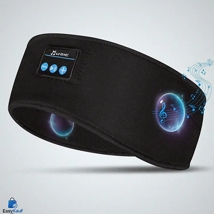 Bluetooth Schlafkopfhörer Schwarz, Kabellose Sportkopfhörer mit HD Lautsprecher