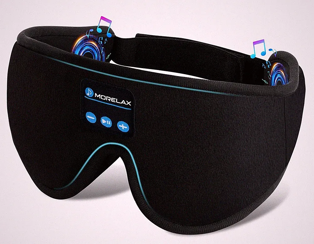 Bluetooth Schlafmaske 3D Augenmaske Musik Kopfhörer Kabellos für Schlafen Reisen