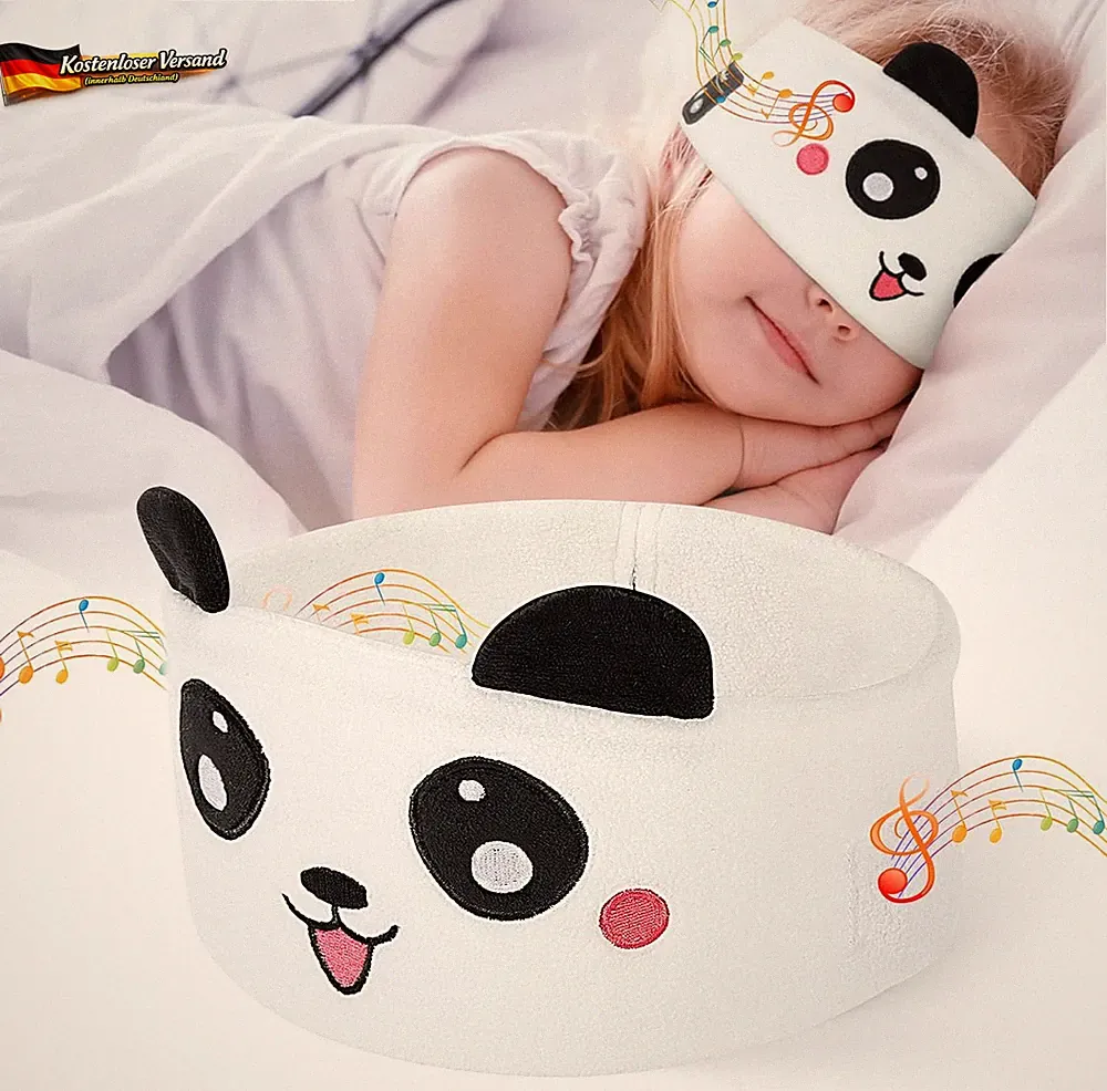 Bluetooth Schlafmaske Kinder Kopfhörer Stirnband mit Lautstärkeschutz Reise und