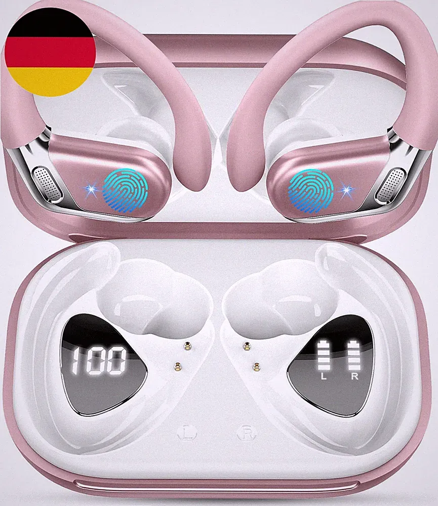 Bluetooth Sport-Kopfhörer, Bluetooth 5.4 Hifi Stereo, 50H Kabellose Kopfhörer CV