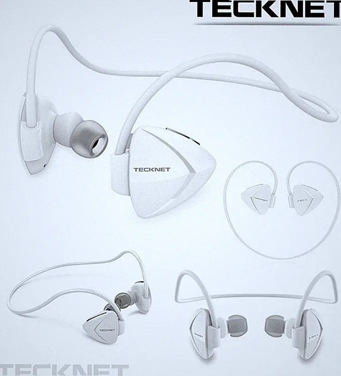 Bluetooth Sport Ohrhörer Kabellos In-Ear Kopfhörer Kabellose Ohrhörer - TECKNET