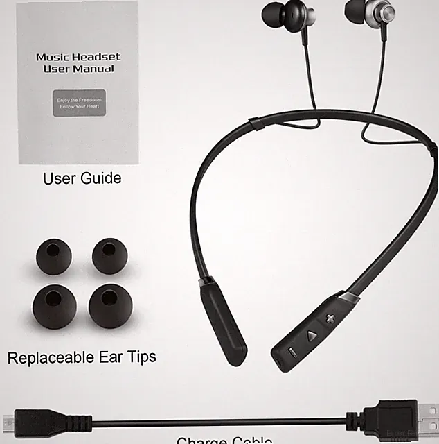 Bluetooth Wireless Ohrhörer Nackenbügel Headset For Honor 400 Lite Schwarz