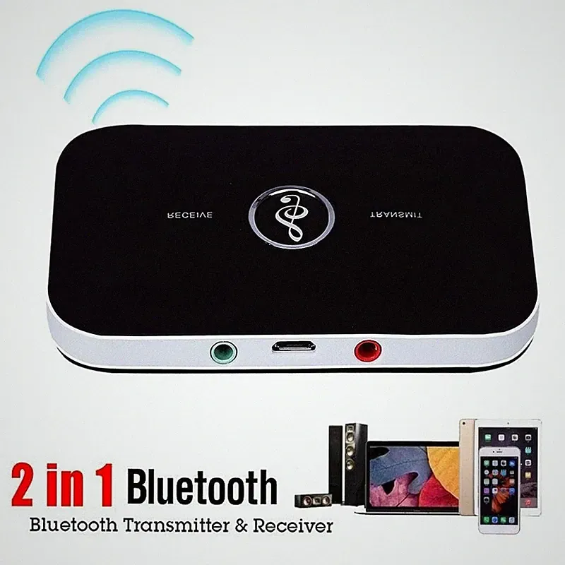 Bluetooth5.0 Adapter Transmitter Empfänger Sender 2in1 Aux Audio TV Kopfhörer DE