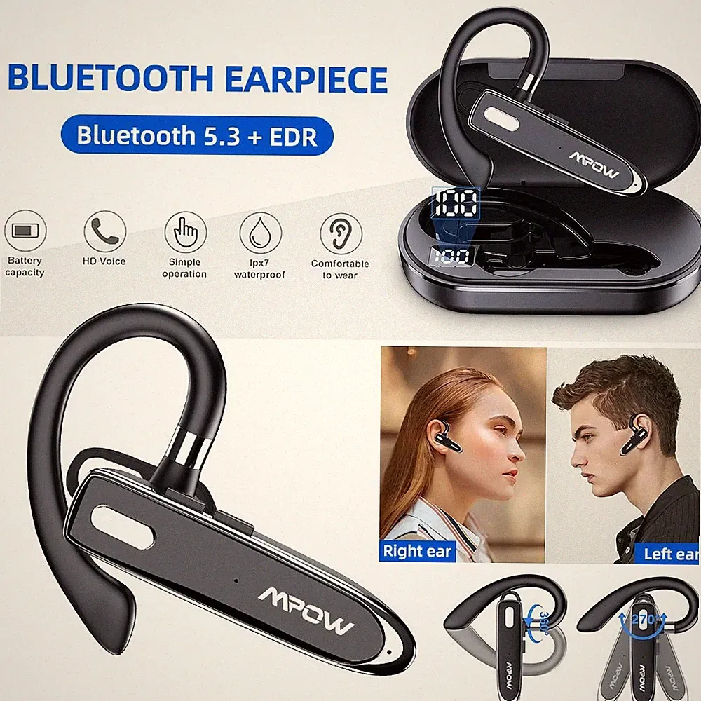Bluetooth5.3 Kopfhörer,In Ear Kopfhörer Geräuschunterdrückung Trucker-Freisprech