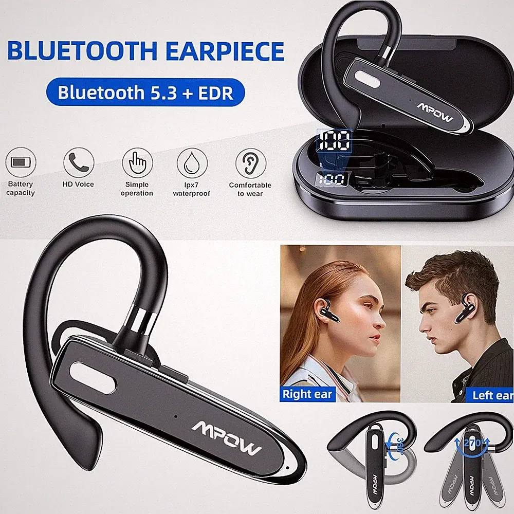 Bluetooth5.3 Kopfhörer,In Ear Kopfhörer Geräuschunterdrückung Trucker-Freisprech