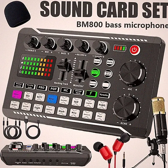 BM-800 Podcast Aufnahme Bundle Home Studio Mixer Mikrofon Set für Musik Podcasts